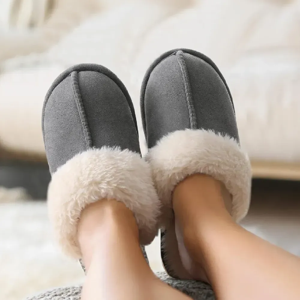Litfun Women's Fuzzy Memory Foam Slippers Fluffy Winter House Shoes Indoor and Outdoor