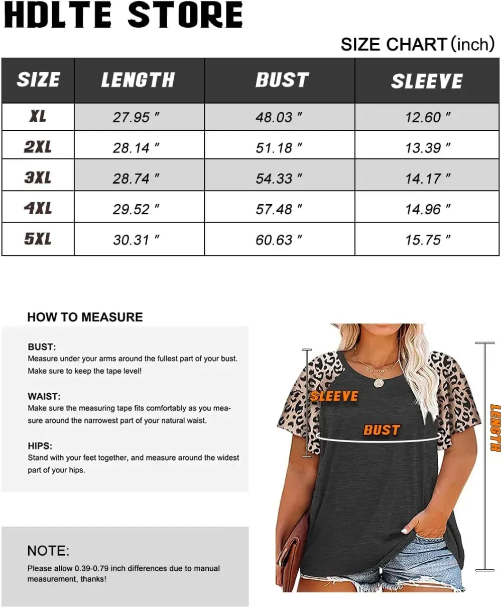 HDLTE Womens Plus Size Tops Floral Bell Sleeves Blouses Summer Crewneck Tunic Loose Casual T Shirts