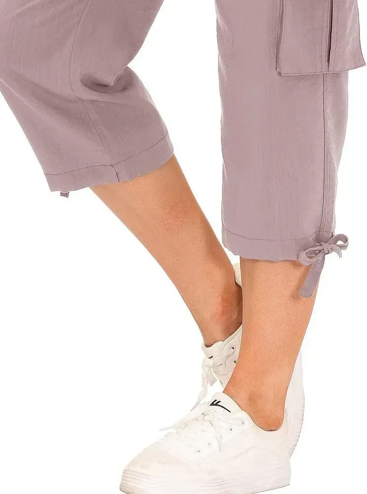 MoFiz Womens Capris with Pockets Loose Fit Casual Capri Pants Dressy Lightweight Ladies Baggy Cargo Pants for Hiking