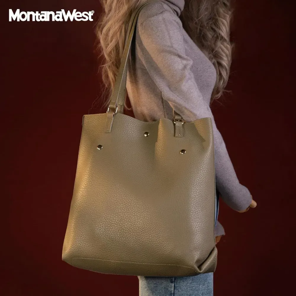 Montana West Tote Bag for Women Purses and Handbags Top Handle Satchel Purse Large Shoulder Handbag Christmas Gift MWC-C021GGN