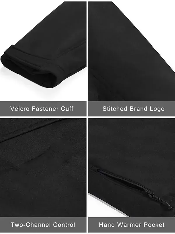 Women's heating jacket soft shell hand warmer with 7.4V battery pack