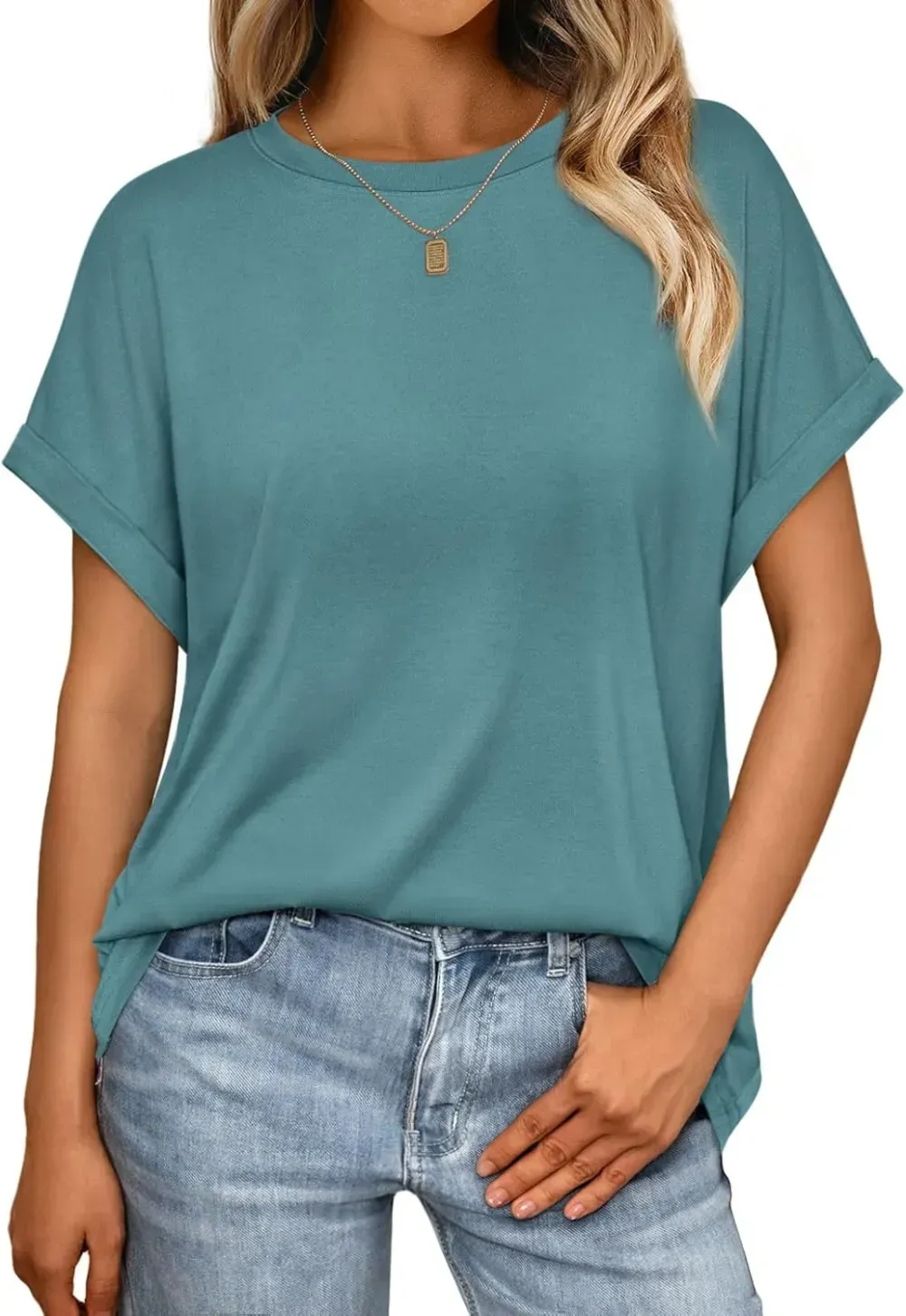 AUTOMET Women Tops Casual Basic T Shirts Loose Fit Crewneck Short Sleeve Summer Outfits