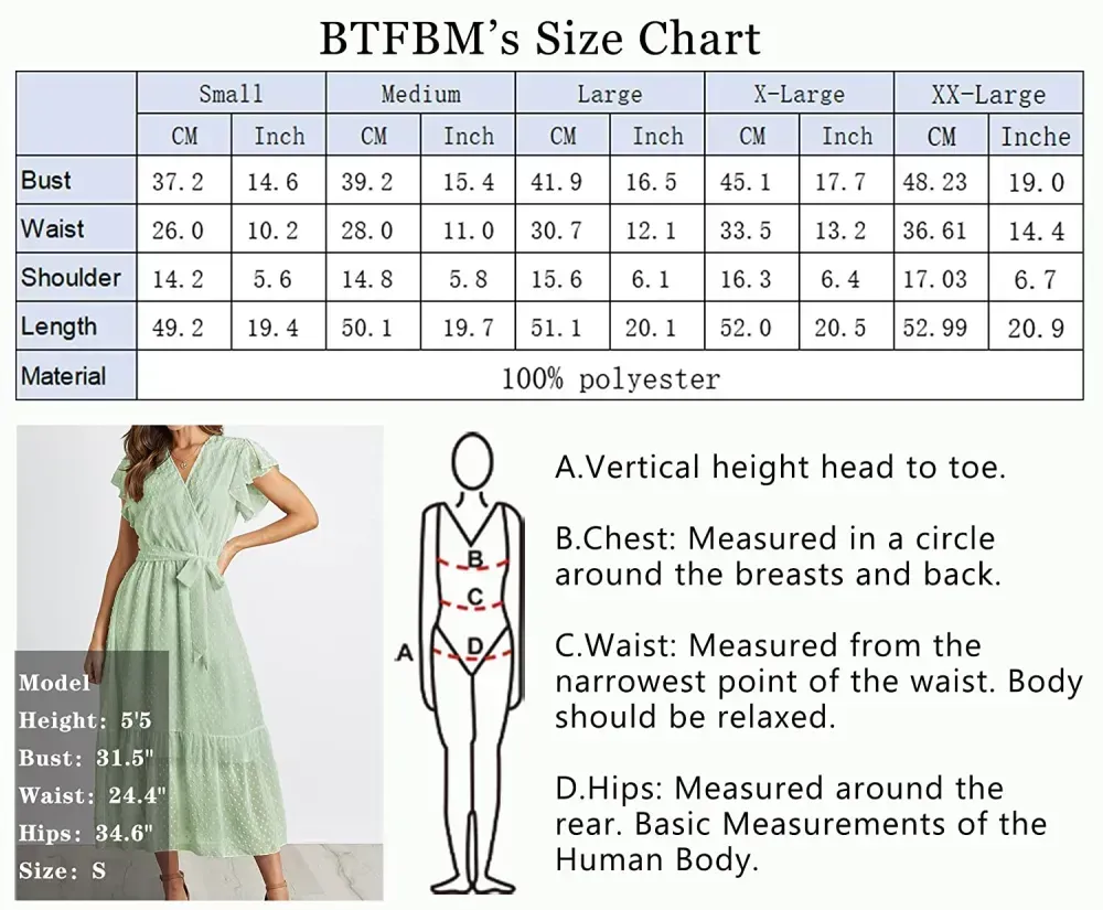 Women Summer Bohemian Floral Casual Wrap V Neck Ruffle Cap Sleeveless Belt A-Line Pleated Hem Swing Midi Sun Dress