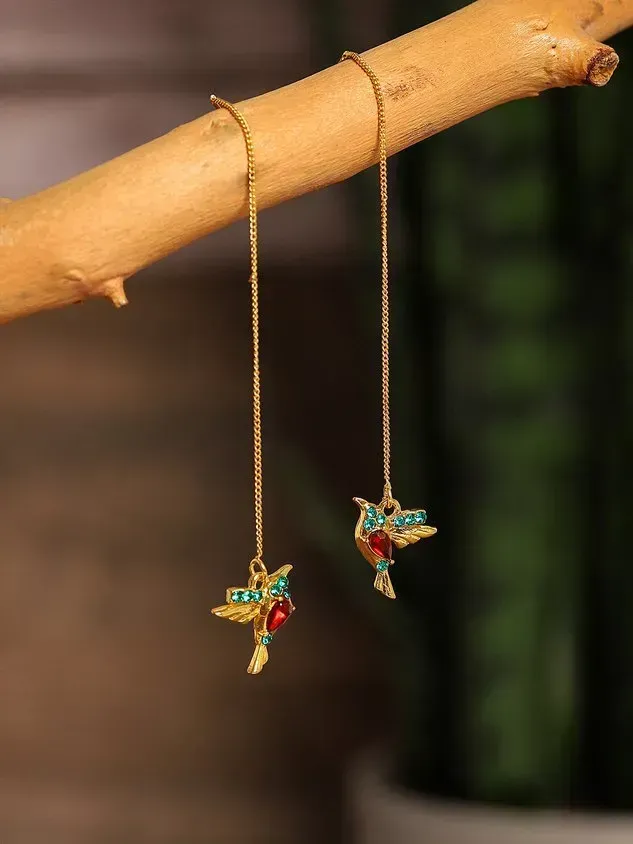 Bejeweled Bird Earrings(⚡Clearance Sale)