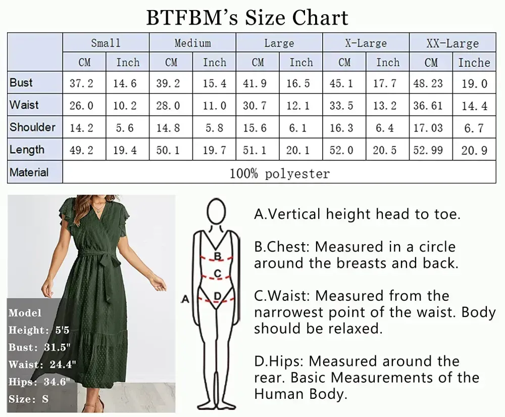 Women Summer Bohemian Floral Casual Wrap V Neck Ruffle Cap Sleeveless Belt A-Line Pleated Hem Swing Midi Sun Dress