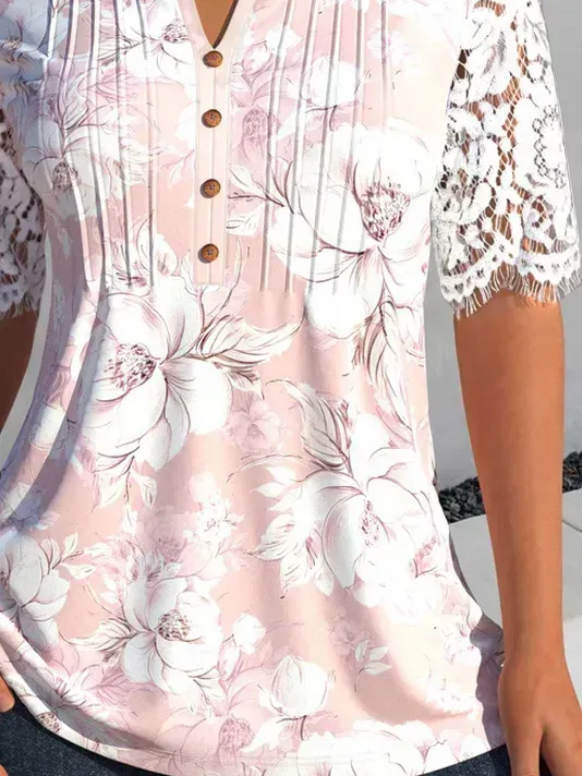 Floral Jersey Casual Shirt