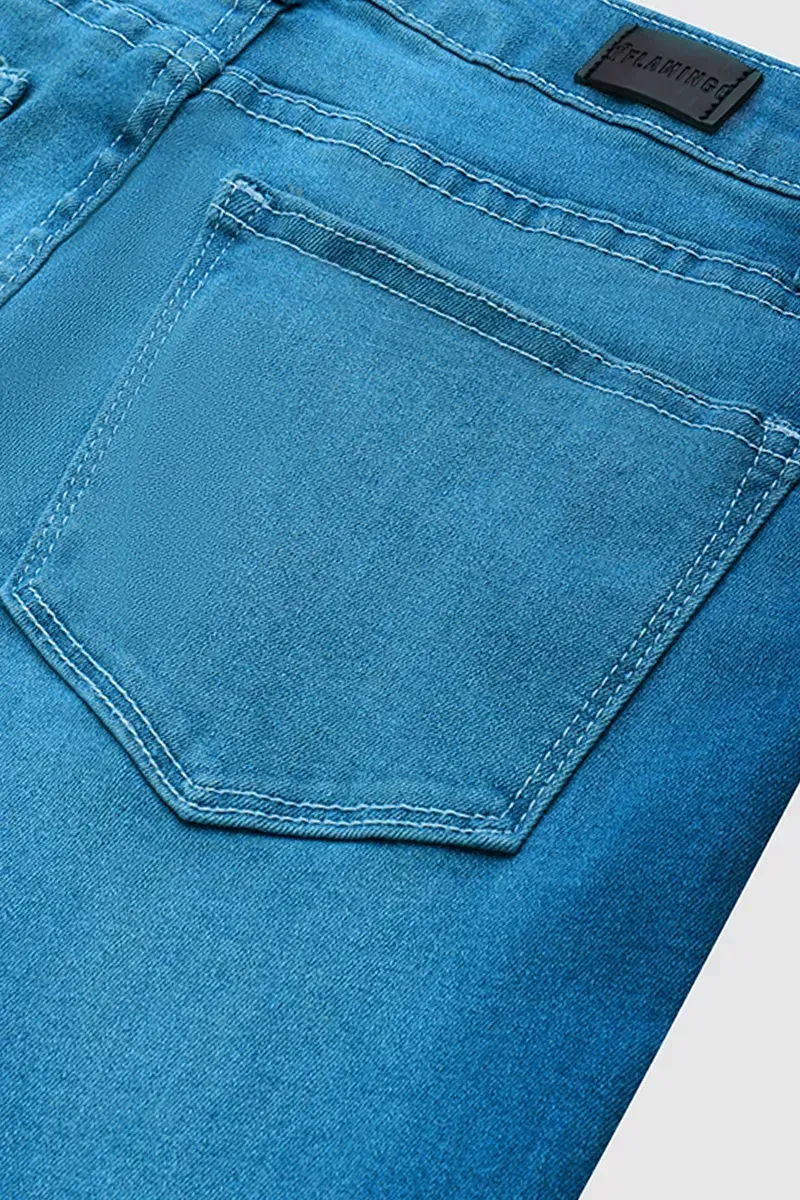 Zip Fly Mid Waist Bootcut Jeans