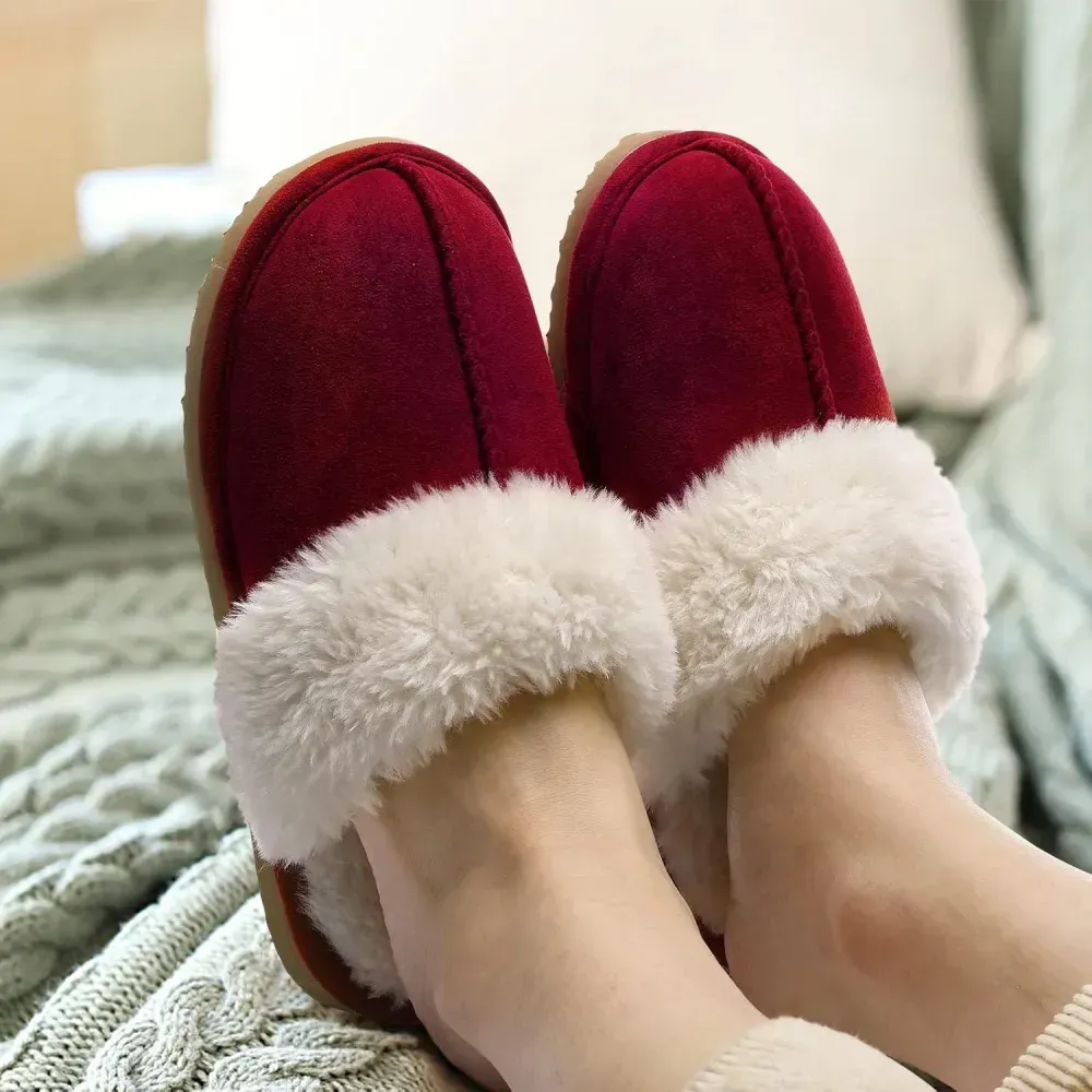 Litfun Women's Fuzzy Memory Foam Slippers Fluffy Winter House Shoes Indoor and Outdoor