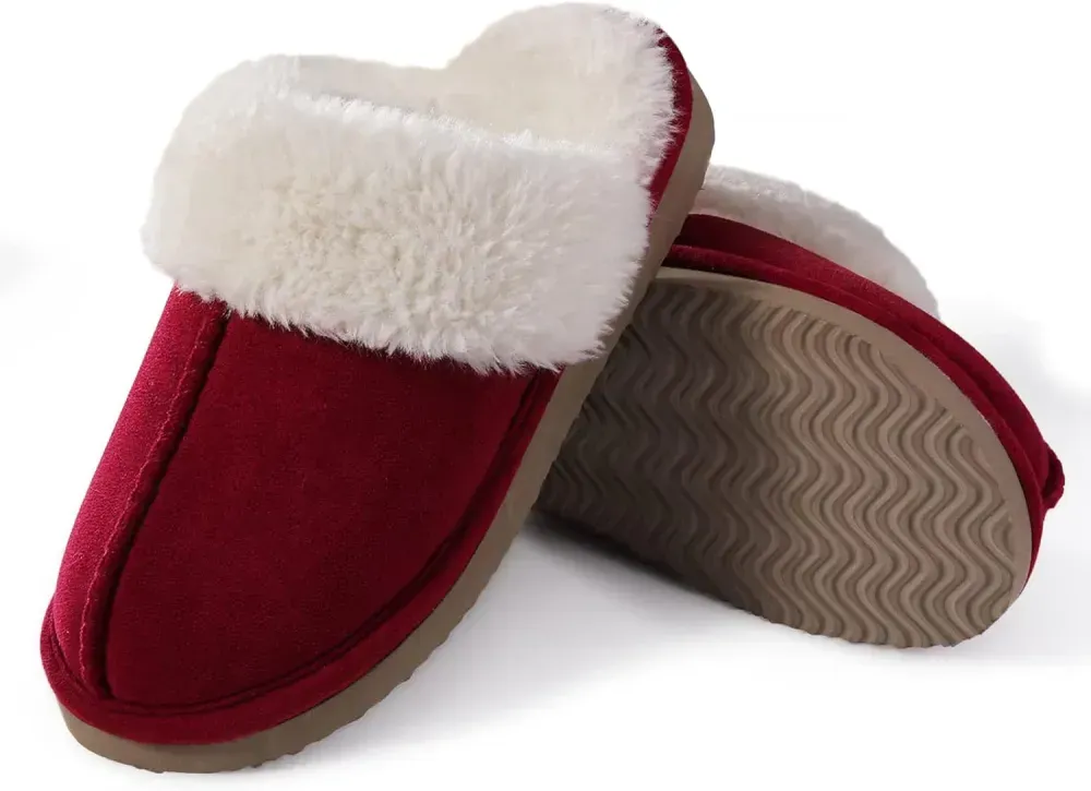 Litfun Women's Fuzzy Memory Foam Slippers Fluffy Winter House Shoes Indoor and Outdoor