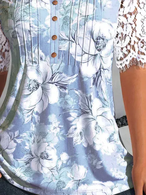 Floral Jersey Casual Shirt