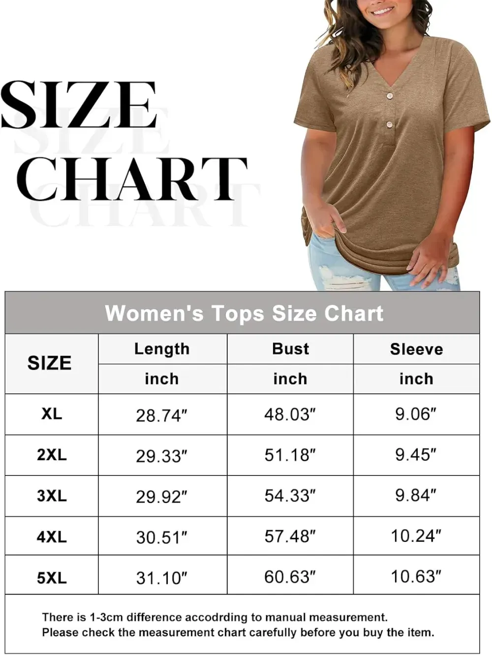 HDLTE Womens Plus Size Tops Floral Bell Sleeves Blouses Summer Crewneck Tunic Loose Casual T Shirts