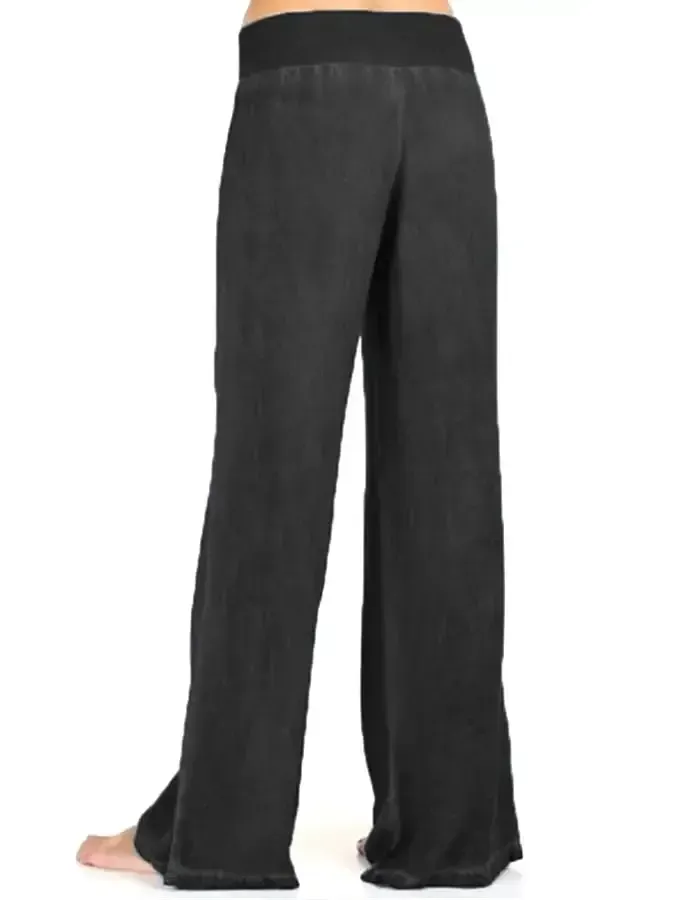 Women's Comfortable Stretch Denim Casual Wide Leg Pants