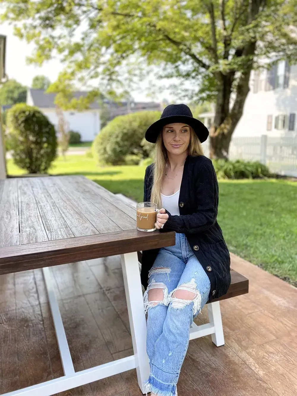 MEROKEETY Women's 2024 Fall Long Sleeve Cable Knit Sweater Open Front Cardigan Button Loose Outerwear