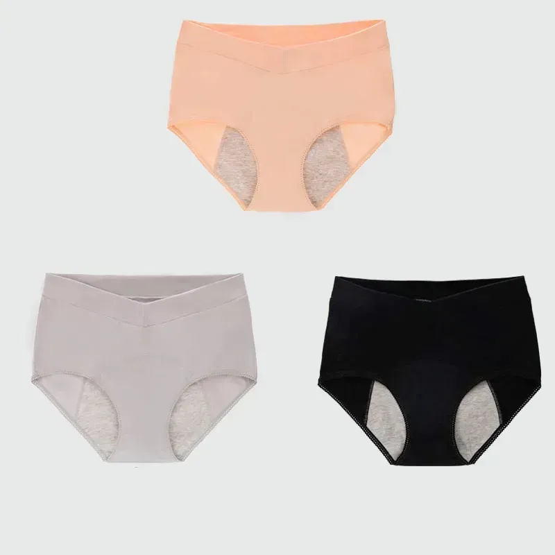 Plus Size V High Waist 100% Cotton Menstrual Panties