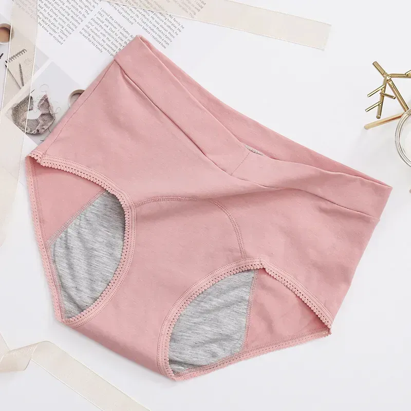 Plus Size V High Waist 100% Cotton Menstrual Panties