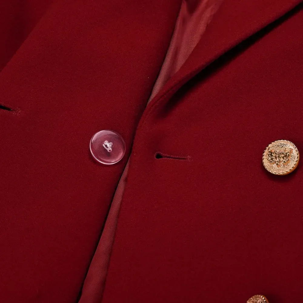 Womens Fall Winter Wool Coats Double Breasted Midi Peacoat Trench Coats