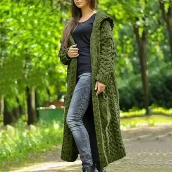 Casual Loose Stripped Hooded Coat��?Clearance Sale��