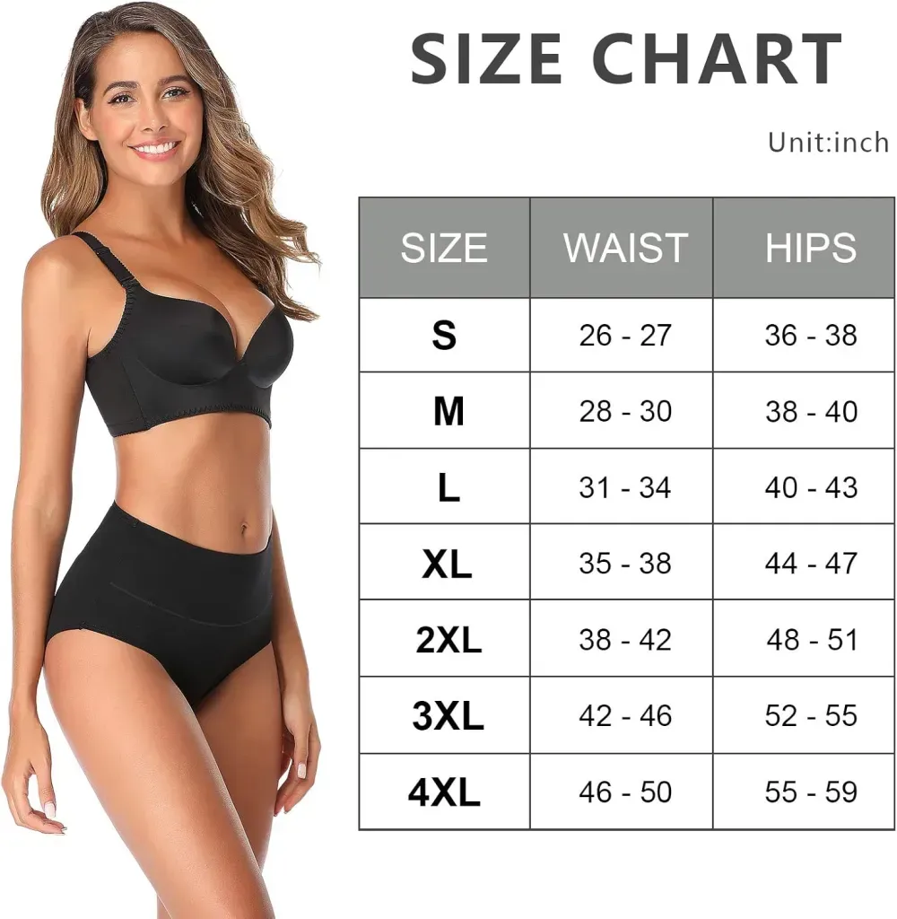 Womens Underwear,Cotton Mid Waist No Muffin Top Full Coverage Brief Ladies Panties Lingerie Undergarments for Women Multipack