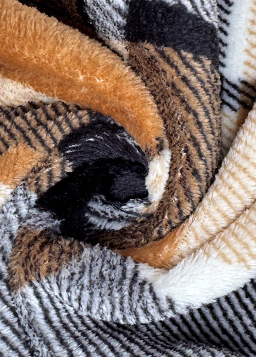 Light Camel Tummy Coverage Plaid Long Sleeve Coat