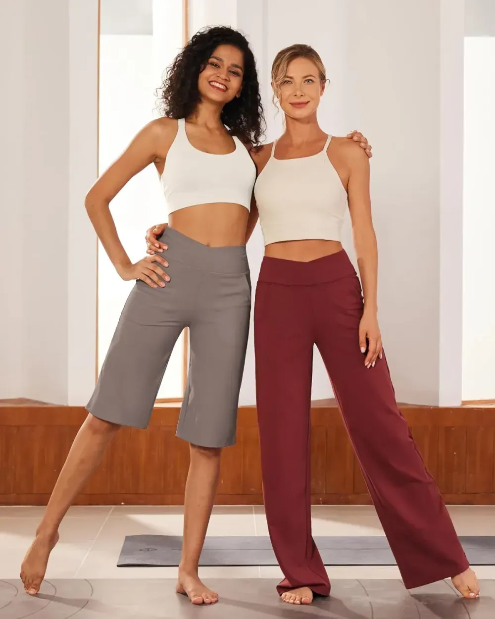 G4Free Wide Leg Pants for Women Loose Yoga Pants with Pockets Petite/Regular/Tall Stretch Casual Lounge Pants