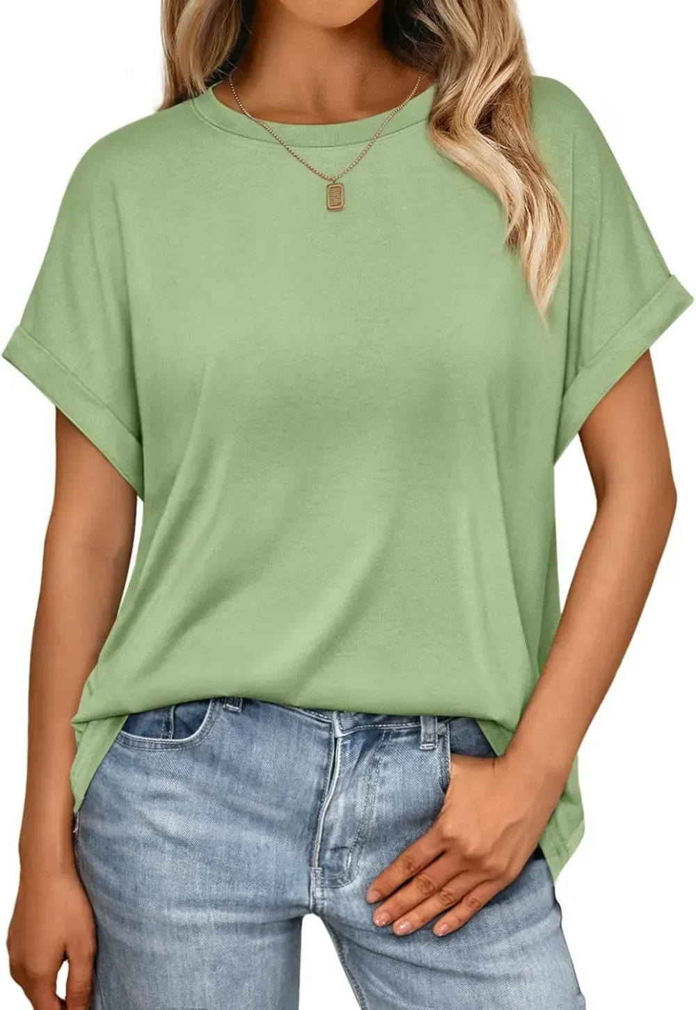 AUTOMET Women Tops Casual Basic T Shirts Loose Fit Crewneck Short Sleeve Summer Outfits