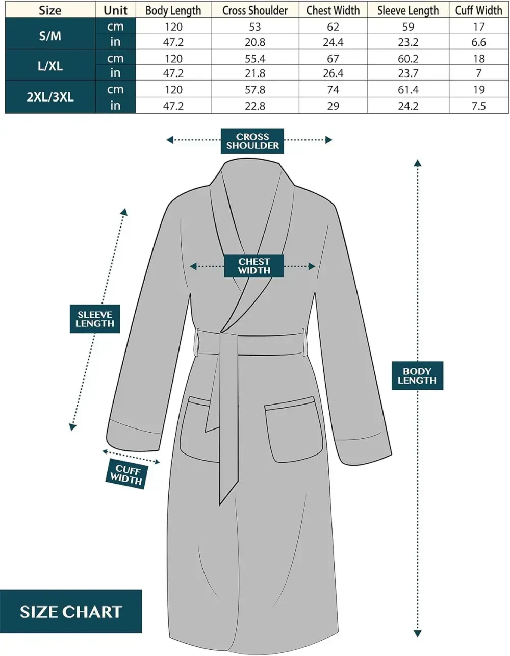 Premium Womens Plush Soft Robe Fluffy, Warm, Fleece Sherpa Shaggy Bathrobe