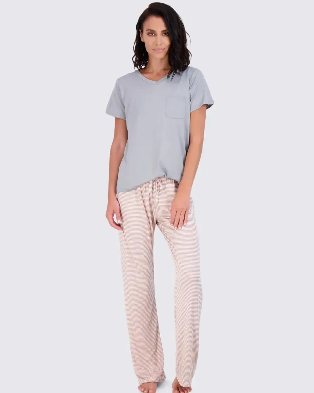 2 Pack: Women's Pajama Set Super-Soft Short & Long Sleeve Top With Pants (Available In Plus Size)