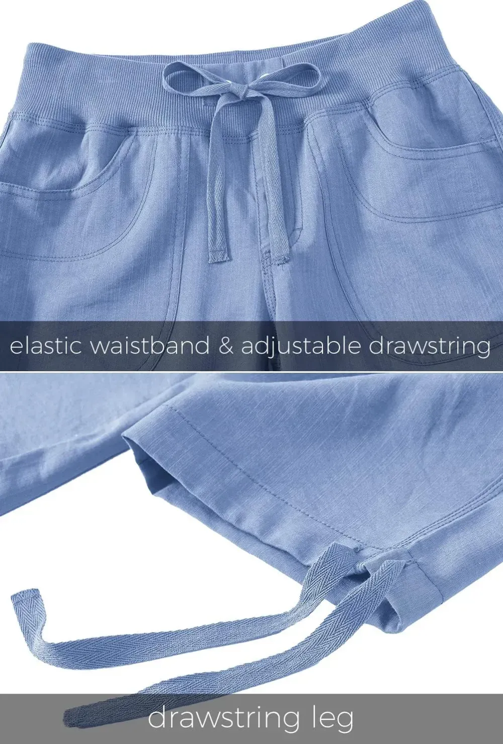 MoFiz Womens Capris with Pockets Loose Fit Casual Capri Pants Dressy Lightweight Ladies Baggy Cargo Pants for Hiking