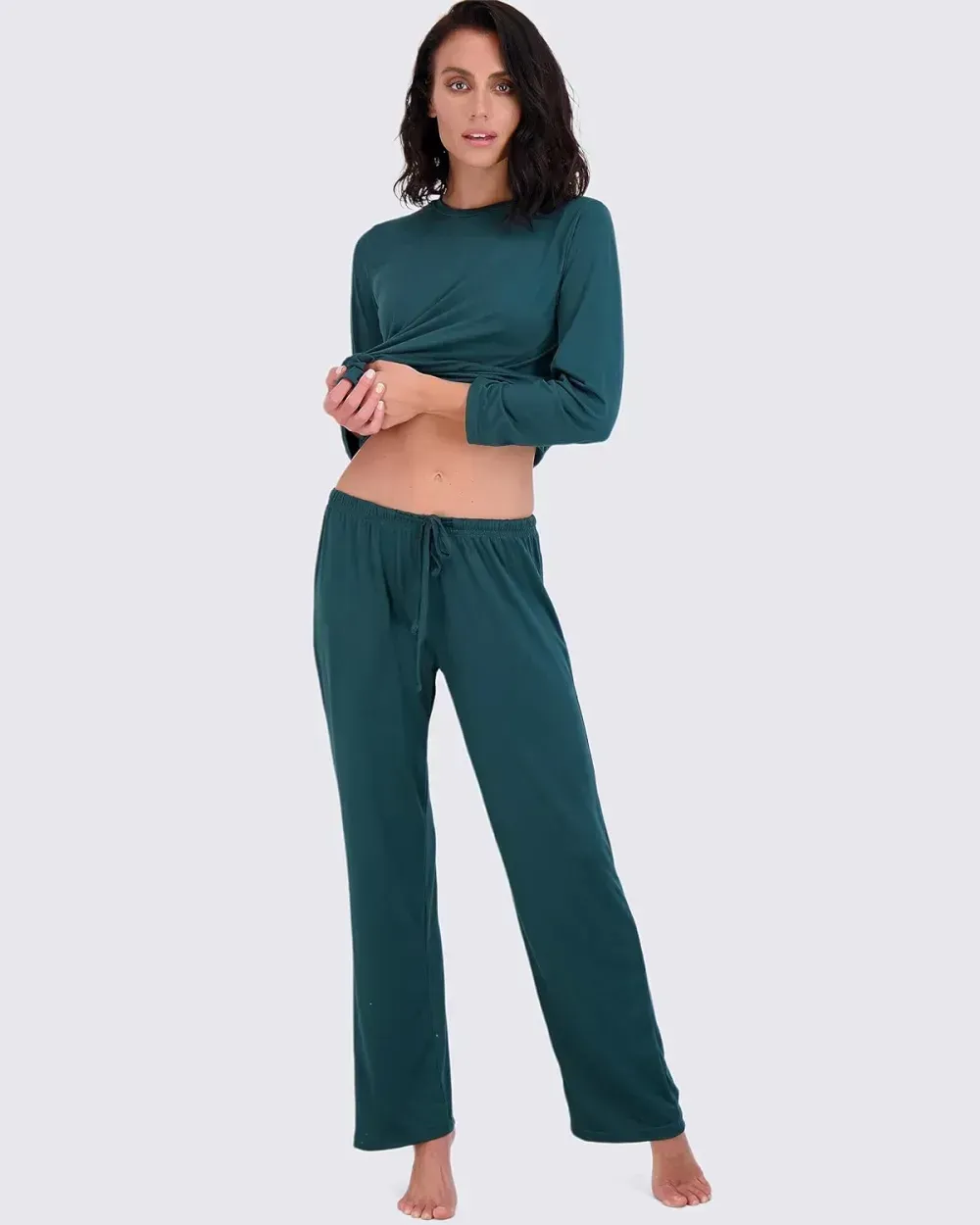 2 Pack: Women's Pajama Set Super-Soft Short & Long Sleeve Top With Pants (Available In Plus Size)