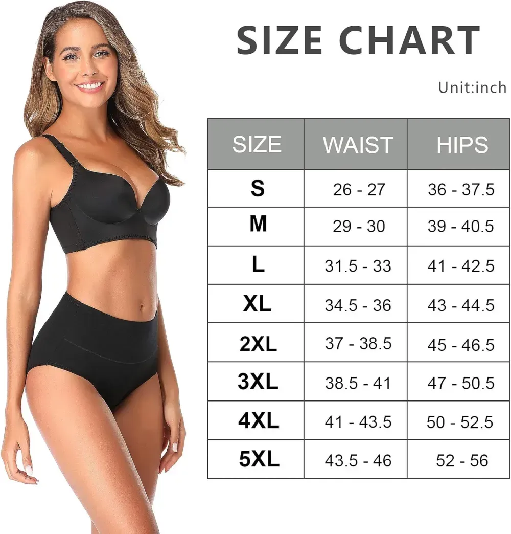 Womens Underwear,Cotton Mid Waist No Muffin Top Full Coverage Brief Ladies Panties Lingerie Undergarments for Women Multipack