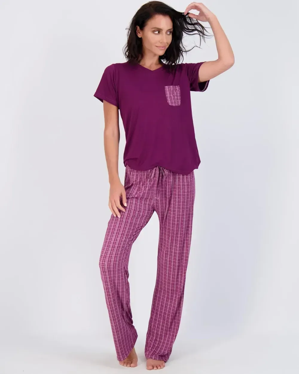 2 Pack: Women's Pajama Set Super-Soft Short & Long Sleeve Top With Pants (Available In Plus Size)