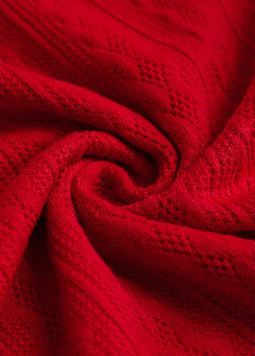 Christmas Red Patchwork Plaid Long Sleeve Cowl Neck Sweatshirt