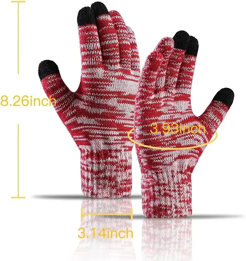 Honnesserry Winter Warm Beanie Hat Scarf and Touchscreen Gloves Set for Womens Skull Caps Neck Scarves with Fleece Lined