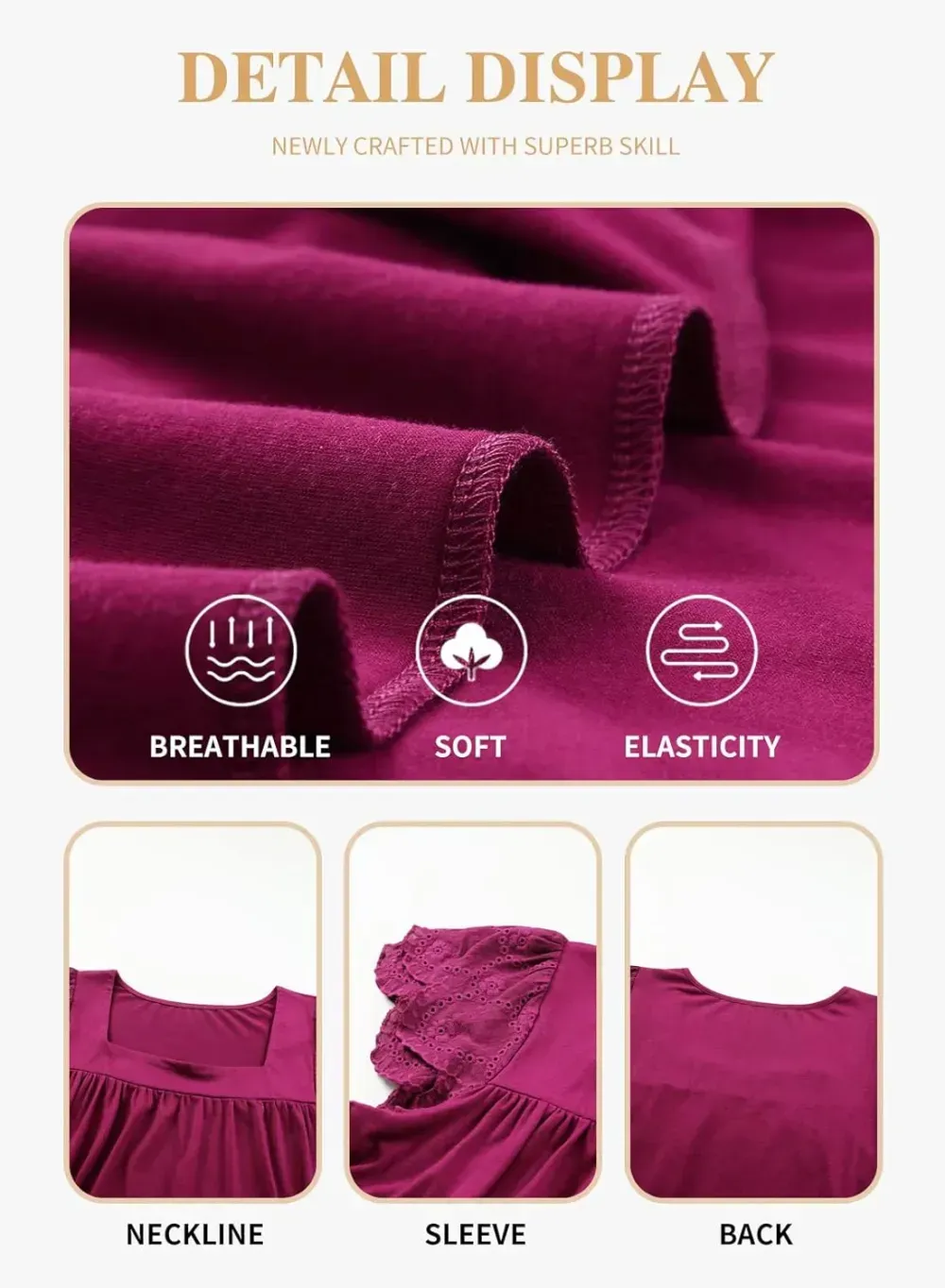 Eytino Womens Plus Size Tops Ruffle Short Sleeve Square Neck Summer Loose Casual Tee Shirts(1X-5X)